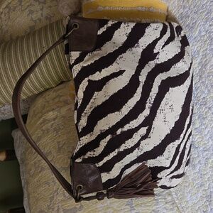 Banana Republic canvas and leather purse